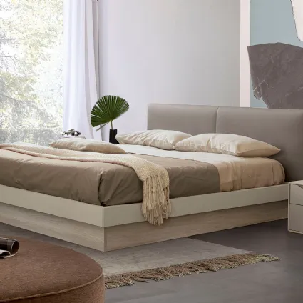 Bed with upholstered eco-leather headboard Double from S75.