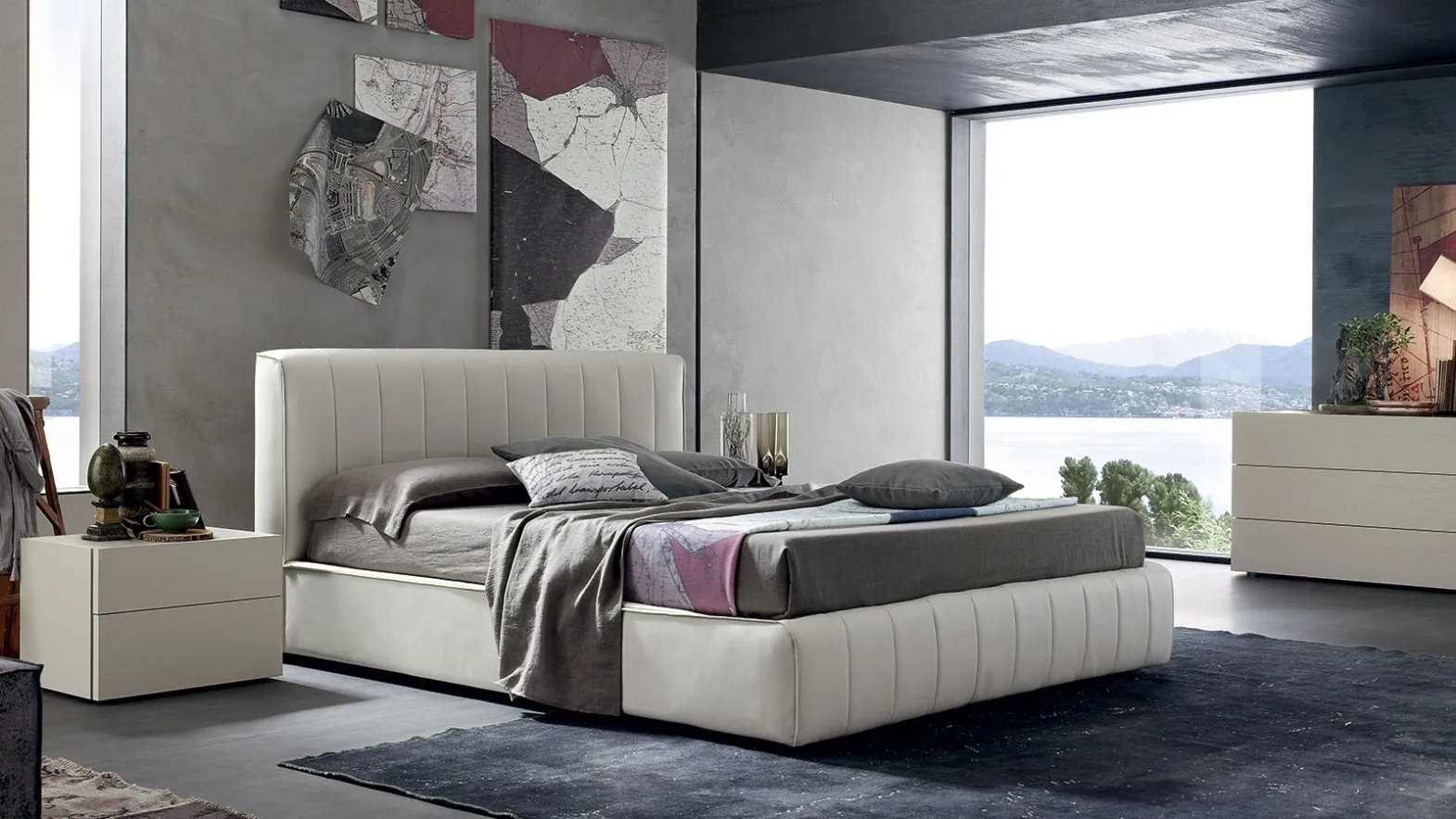 Oliver faux leather bed by Maronese Acf