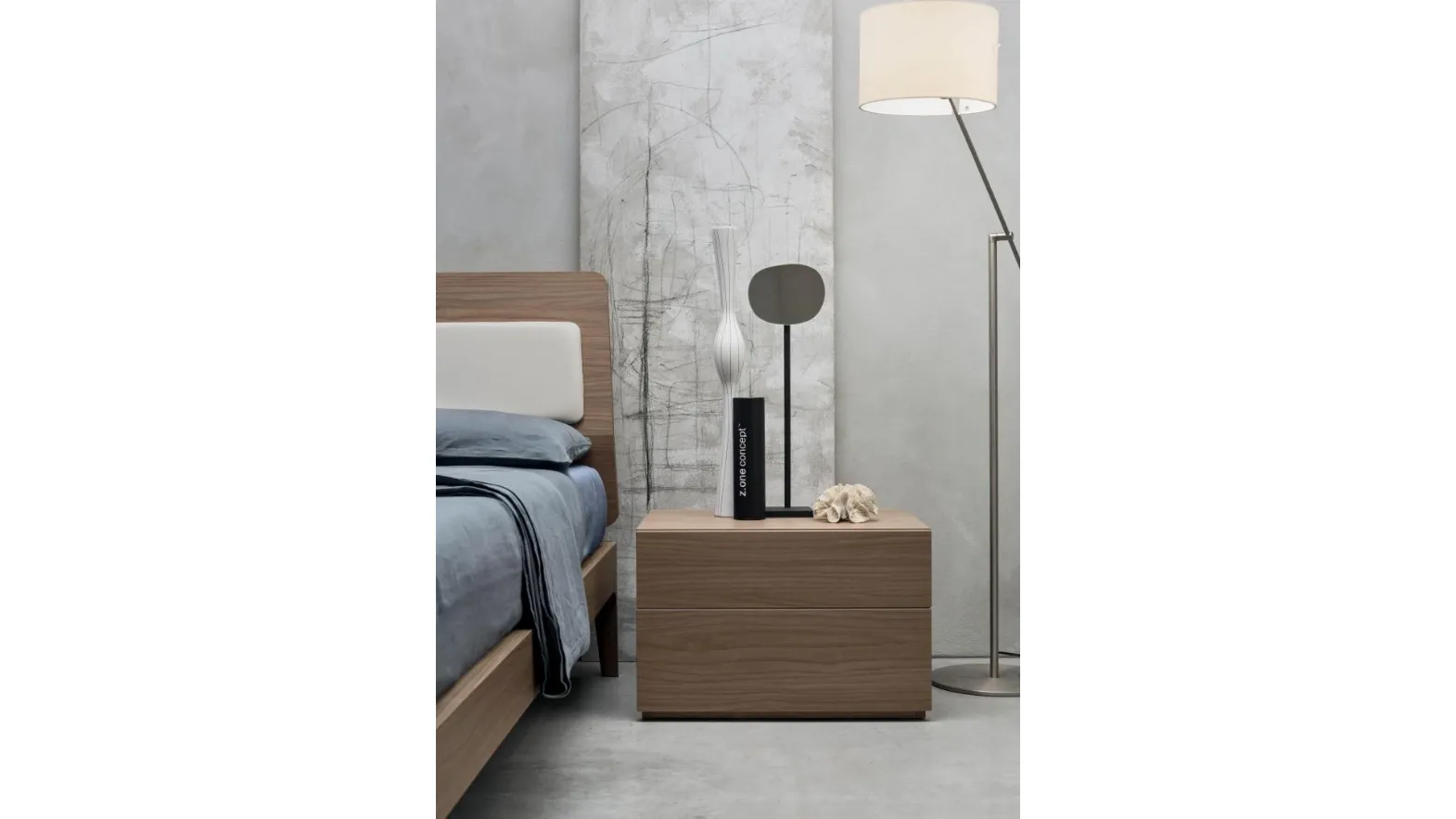 Bedside table in Oat Oak by Maronese Acf.