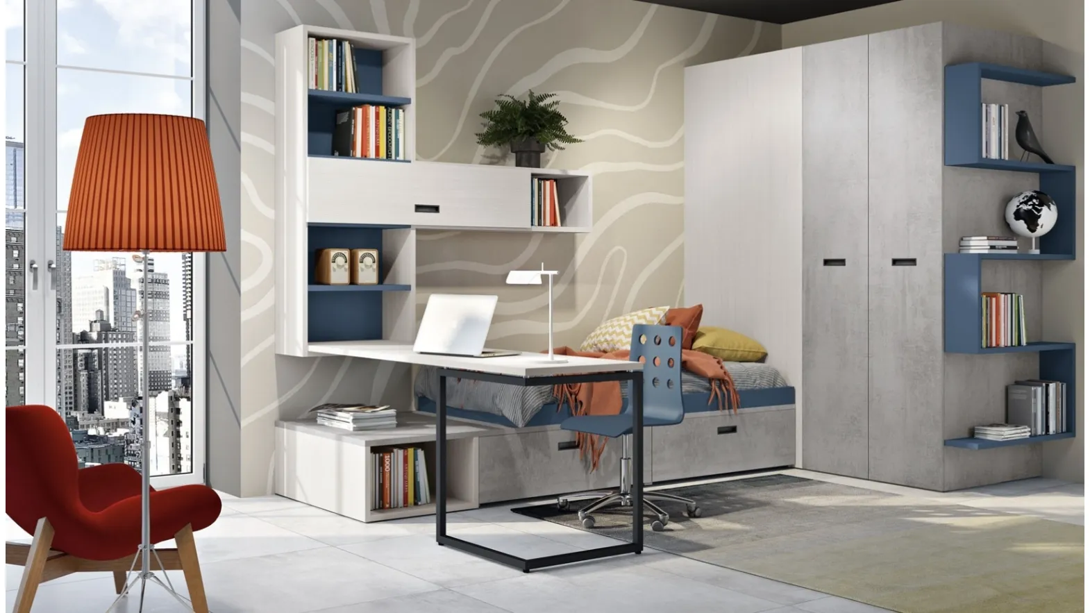 Modular bedroom 151 by Ferrimobili