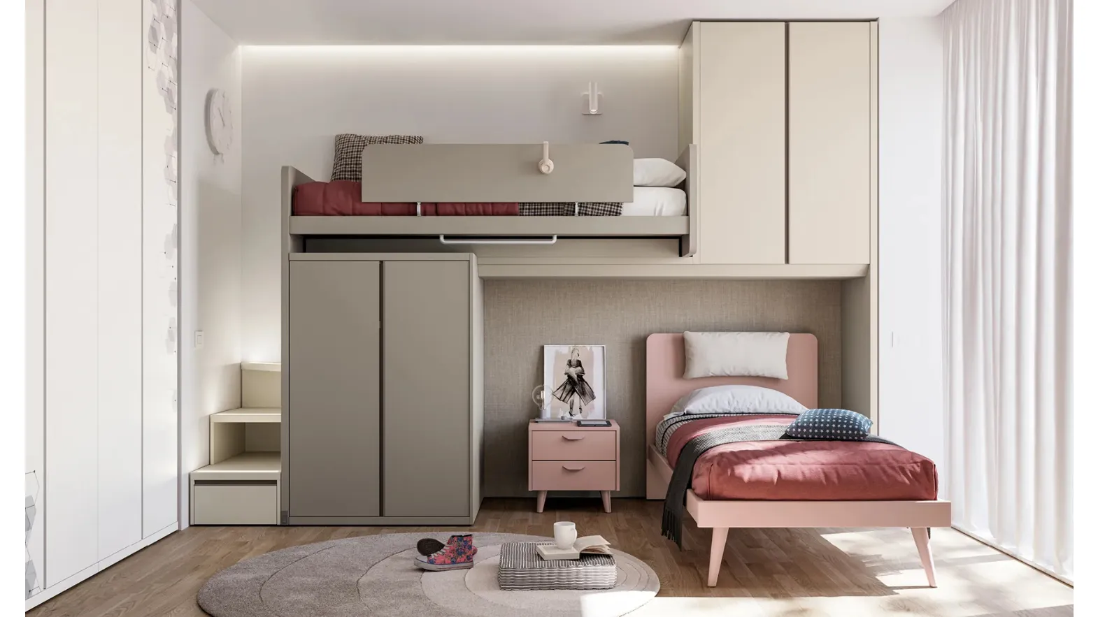 Loft bedroom Generation Z 2405 by Doimo Cityline.