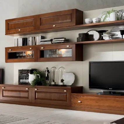 AS570 Wall Unit in Walnut by Maronese Acf