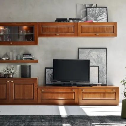 AS575 wall unit in Walnut by Maronese Acf.