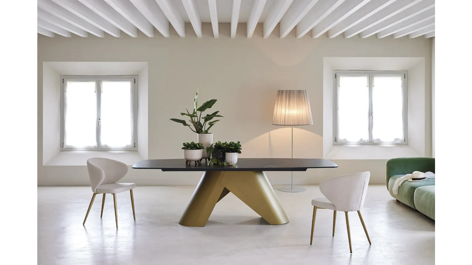 Orion T59 Antique Gold Table by Friulsedie