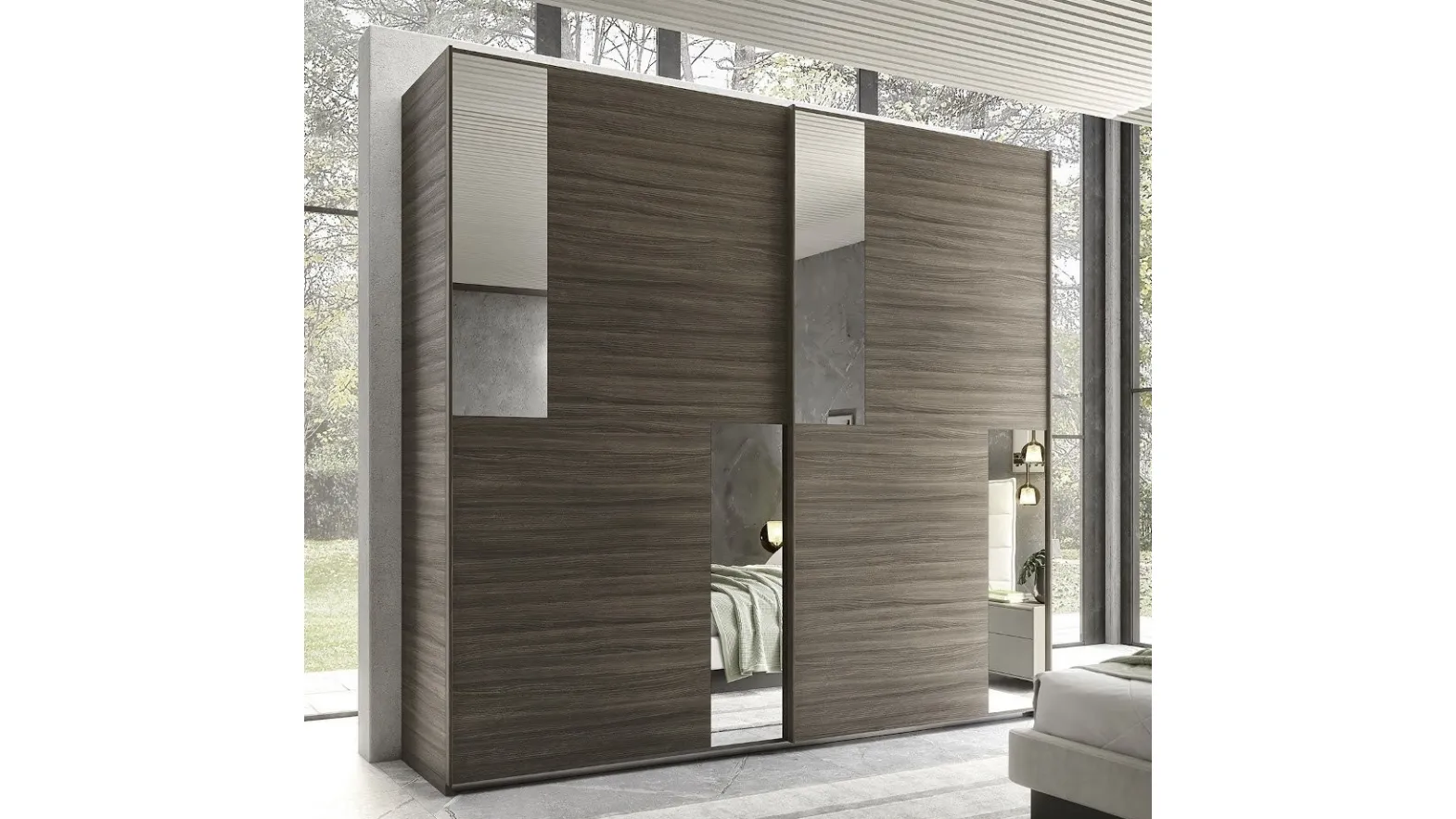 Wardrobe with sliding doors Line 4 Maxi by S75.