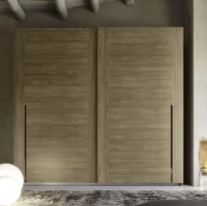 Wardrobe with sliding doors S40 Maxi walnut finish of S75