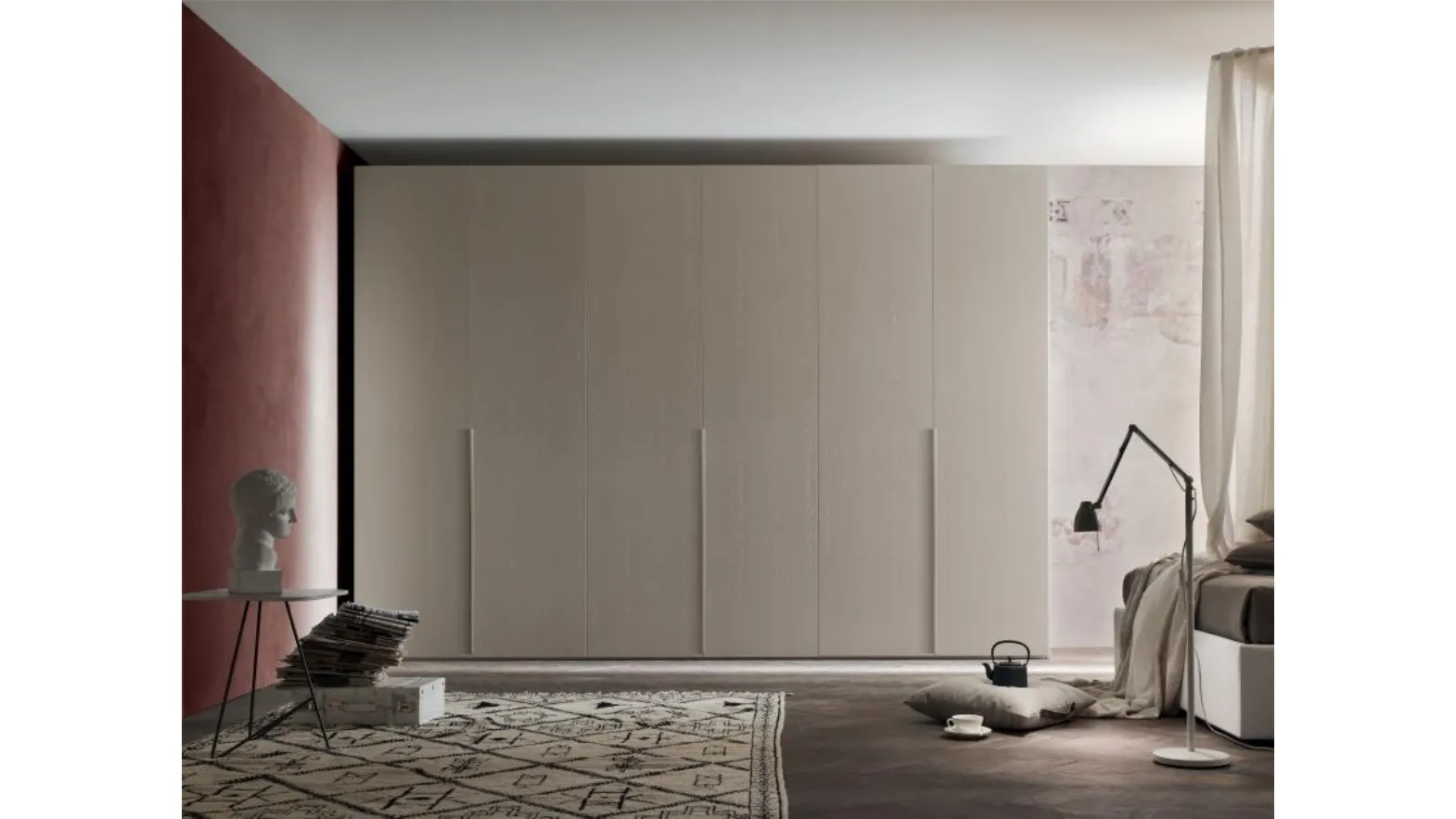 Wall DL142 wardrobe in Maronese Acf Ash wood