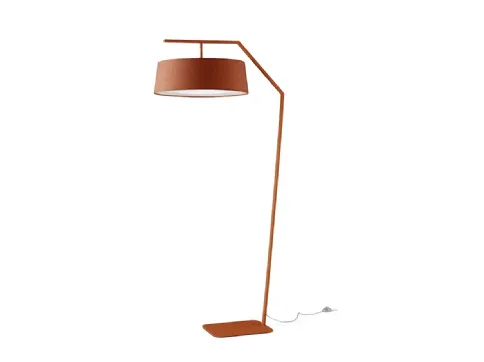 Jupiter metal floor lamp with Egoitaliano fabric lampshade