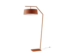 Jupiter metal floor lamp with Egoitaliano fabric lampshade