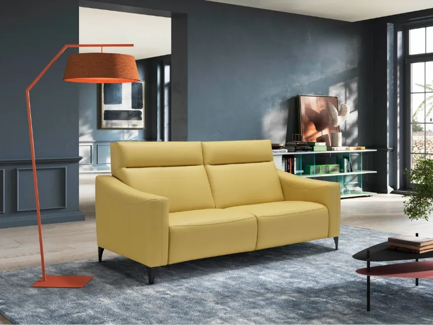 Piper leather relaxation sofa by Egoitaliano